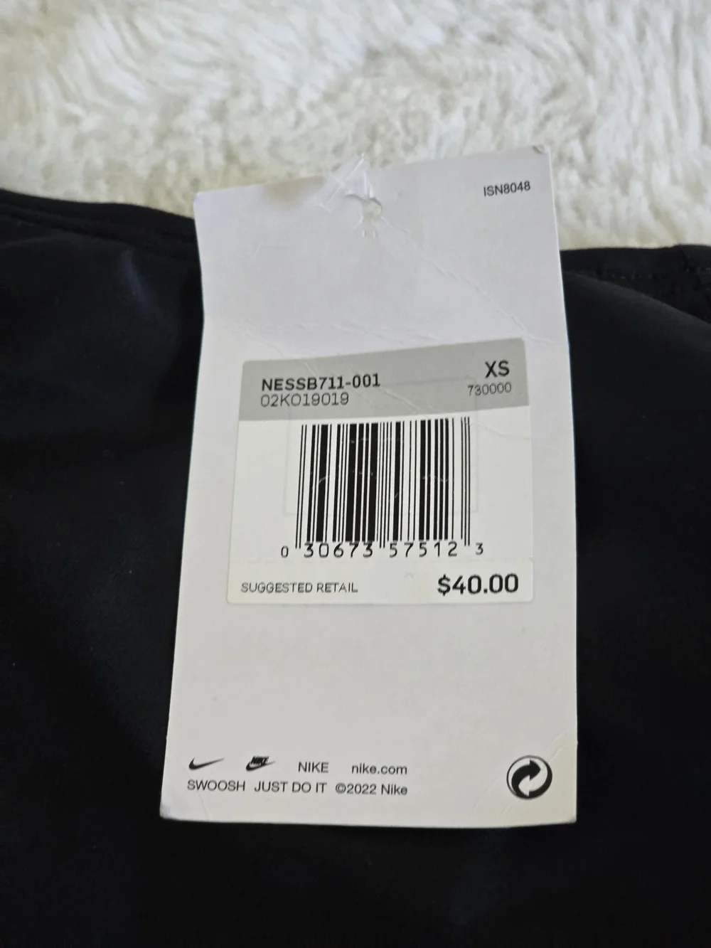 Nike Girls' Solid Black One-Piece Swimsuit